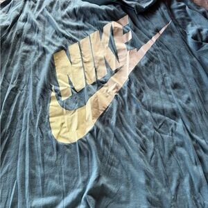 Nike Teal and Cream Logo Sweatshirt